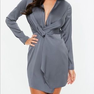 Silky wrap dress